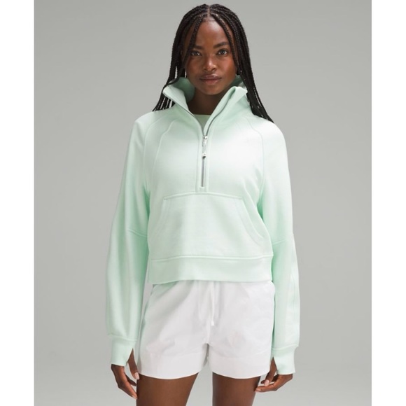 Brand New Lululemon Scuba Oversized Half-Zip in Mint Moment - Picture 1 of 5